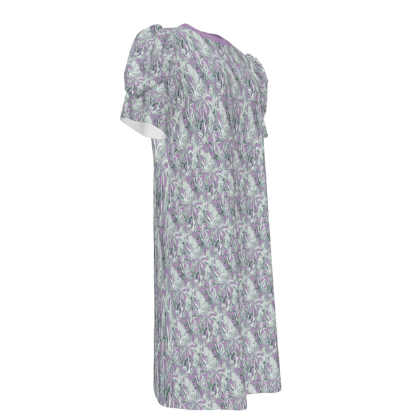 Exotic Cheetahs Short Puff Sleeve T-shirt Dress Dublyn Pink