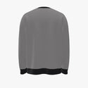 Smokin' Zebra Men's Oversized Crew Neck Pullover Silver