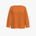 Solid Colour Cashmere Women's Boatneck Dolman Sweater Clementine