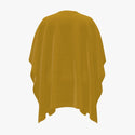 Fashion Colour Cable Knit Merino Wool Women's Poncho Gold