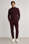 Solid Colour Men's Cashmere Zip Up Jacket Nocturne