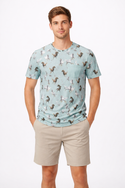 Mustang Horse Men's Everyday Pocket Tee Seashell Blue