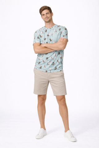 Mustang Horse Men's Everyday Pocket Tee Seashell Blue