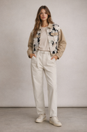 Beautiful Horses Women's Collared Jacket Golden Beige