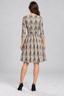 Earthy Floral Women's Knee-length V-Neck Dress Multi