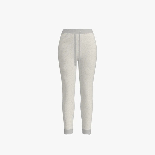 Neutral Nature Pattern Women's Cashmere Leggings Natural Light Taupe