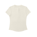 Solid Colour Women's Modal Bodycon Henley Shirt Ivory White