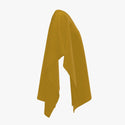 Fashion Colour Cable Knit Merino Wool Women's Poncho Gold