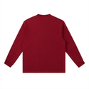 solid colour Essential Crewneck Long-Sleeve T-Shirt red