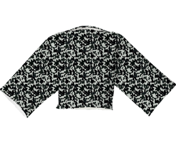 Black & Grey Animal Print Neoprene Block Top Multi