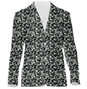 Black & Grey Animal Print Women's Suit Jacket Multi