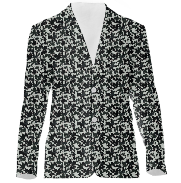 Black & Grey Animal Print Women's Suit Jacket Multi
