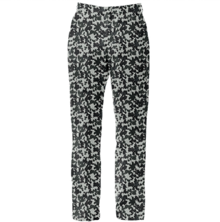 Black & Grey Animal Print Women's Suit Trousers Multi