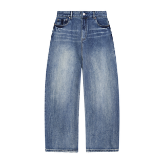 Sun Fade Heavyweight Denim Jeans Blue