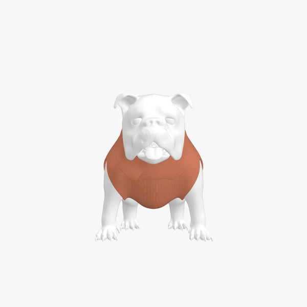 Easy Care Merino Wool Shawl Collar Dog Sweater Light Salmon