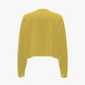 Solid Colour Women's Crew Neck Pullover Lemon Drop