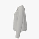 Solid Colour Women's Cashmere Boxy Henley Pullover Vapour