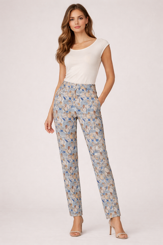 Dancing Ladies Blue Women's Suit Trousers Multi