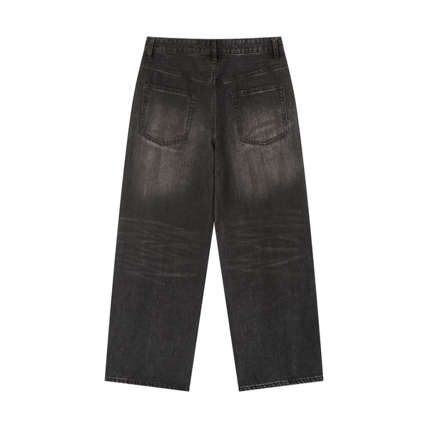 Vintage Wash Men's Heavyweight Denim Jeans Black