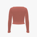 Solid Colour Women's Sweetheart Neckline Top Coral Red