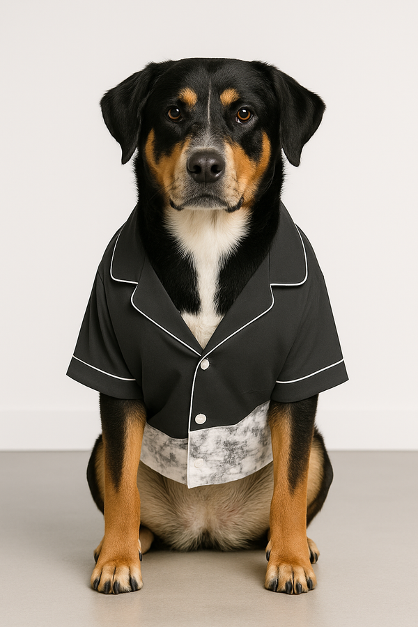 DOG TOILE PET PYJAMAS NIGHT GREY