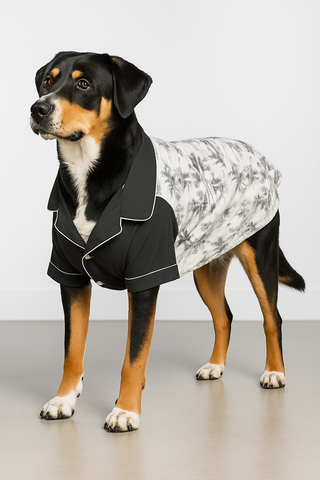 DOG TOILE PET PYJAMAS NIGHT GREY