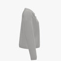 Solid Colour Women's Cashmere Boxy Henley Pullover Vapour
