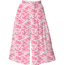 Embroidery Style Flowers Culottes Sweet Coral