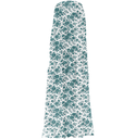 Embroidery Style Flowers Strapless Silk Dress Kingfisher Teal