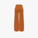 Solid Colour Cashmere Women's Long Wide Leg Pants Clementine
