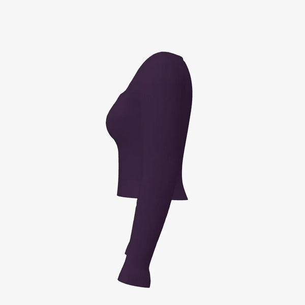 Solid Colour Merino Wool Cable Knit Women's Sweetheart Neckline  Top Raisin