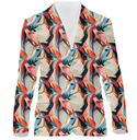 GEOMETRIC HORSES WOMEN'S SUIT JACKET MULTI