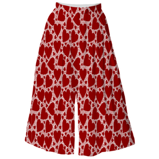 LIMITED EDITION HEART & WAVES WOMEN'S CULOTTES BRIGHT LIPSTICK RED