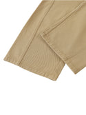 Fashion Solid Colour Women's Belted Barrel-leg Chino Pants Khaki