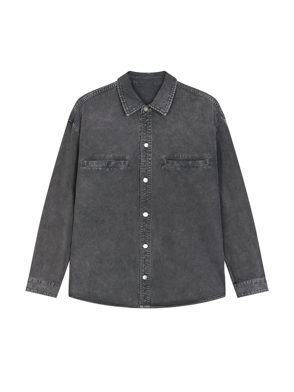 Denim Vintage Washed Heavyweight Jacket Black