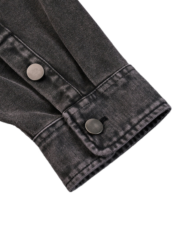 Denim Vintage Washed Heavyweight Jacket Black