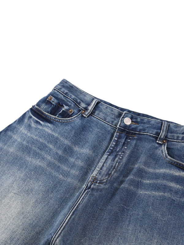 Sun Fade Heavyweight Denim Jeans Blue