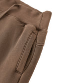 Vintage Washed Flared Fleece Pants Coffee