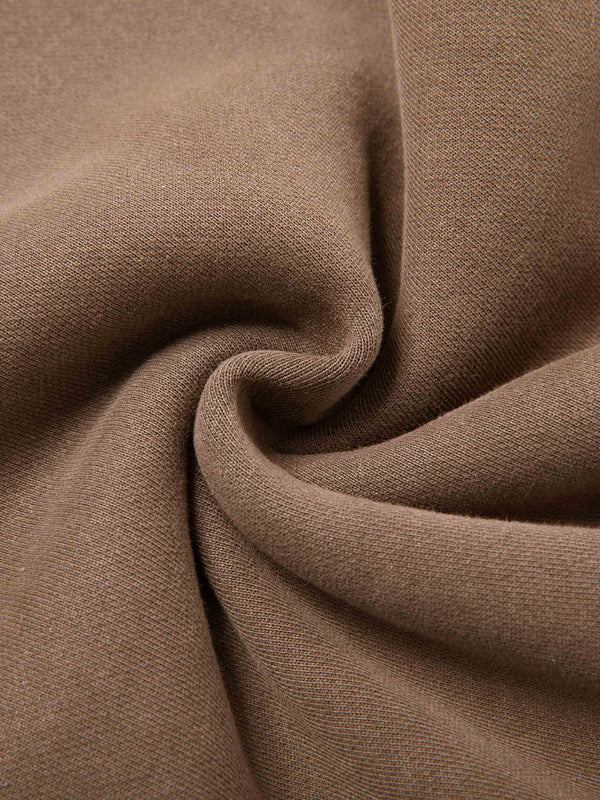 Vintage Washed Flared Fleece Pants Coffee