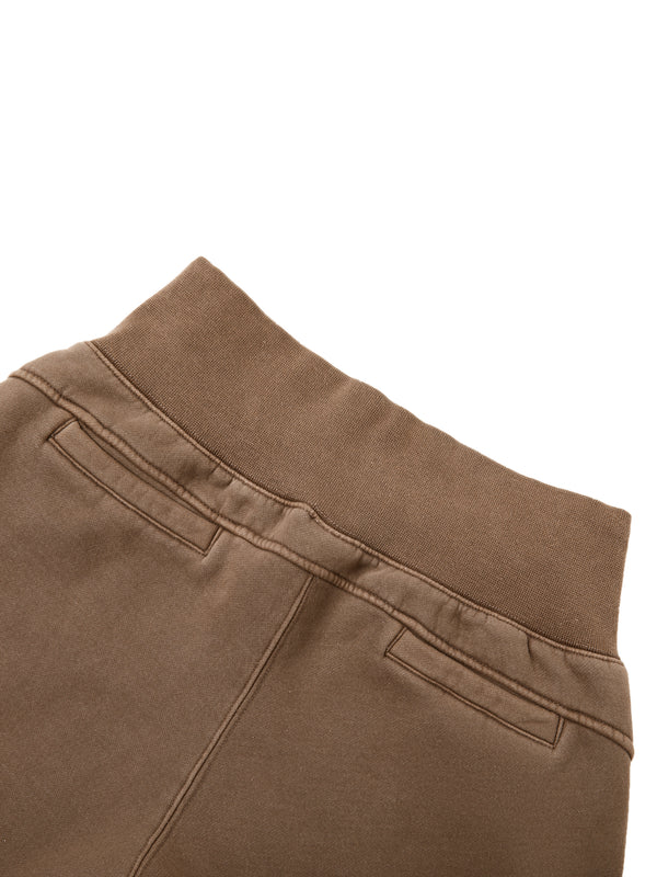 Vintage Washed Flared Fleece Pants Coffee