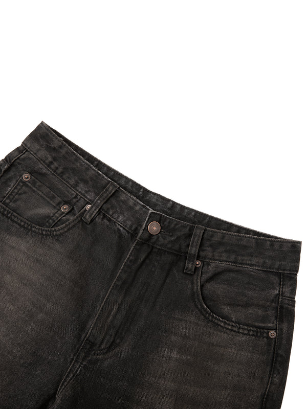 Vintage Wash Men's Heavyweight Denim Jeans Black