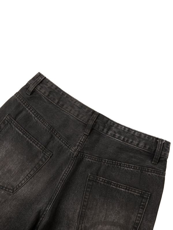 Vintage Wash Men's Heavyweight Denim Jeans Black