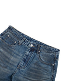 Vintage Wash Men's Baggy Denim Jeans Blue