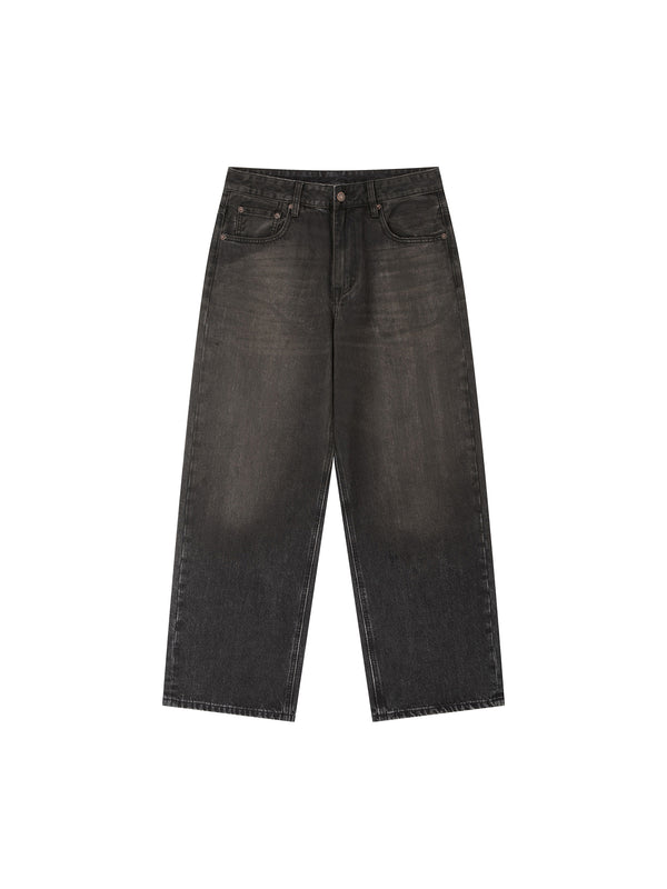 Vintage Wash Men's Heavyweight Denim Jeans Black