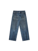 Vintage Wash Men's Baggy Denim Jeans Blue