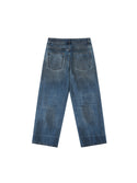 Vintage Wash Men's Baggy Denim Jeans Blue