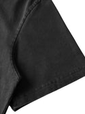 Punk Rock Band Men's Washed Boxy Studded T-shirt Black