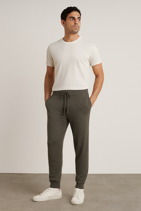 Extra Fine Merino Wool Men's Joggers Dormouse