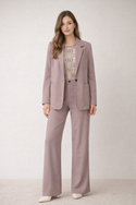Solid Colour Women's Leisure Blazer Light Heather
