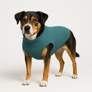 Solid Colour Cable Knit Merino Wool Round Neck Dog Sweater Farne
